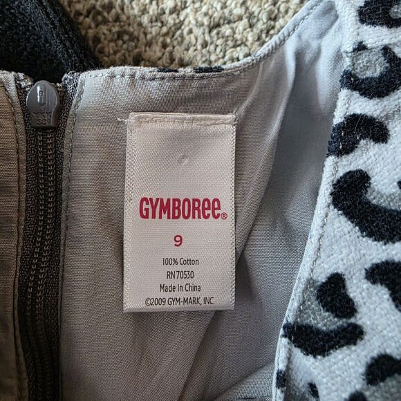 Gymboree Girls Size 8 Dress Set Leopard Print Black Gray Corduroy Winter - Picture 6 of 7